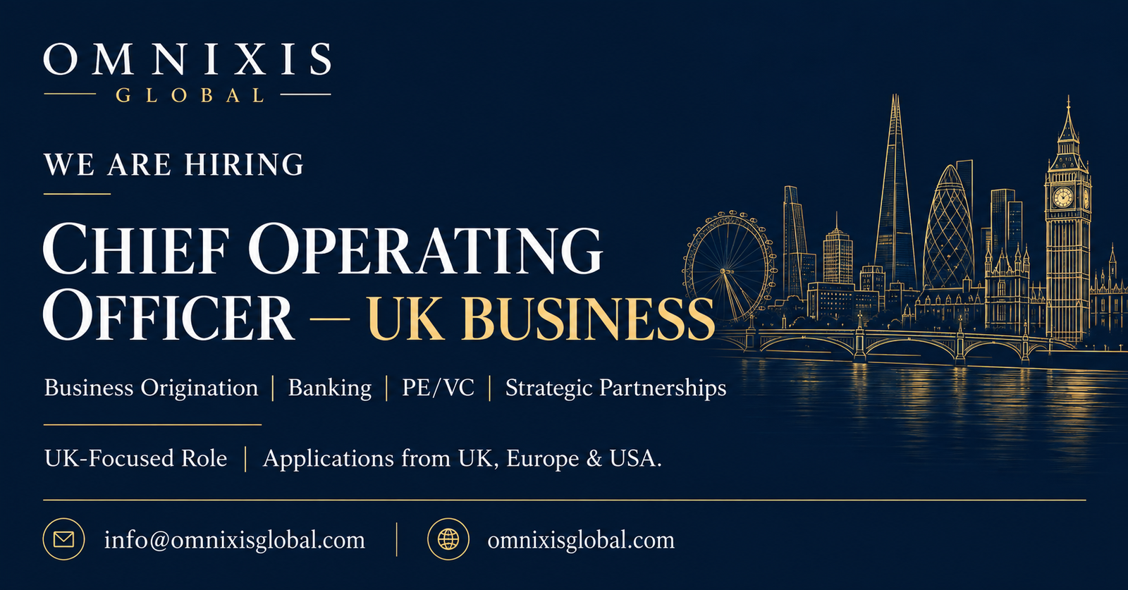 OMNIXIS Global recruitment: Chief Operating Officer — UK Business